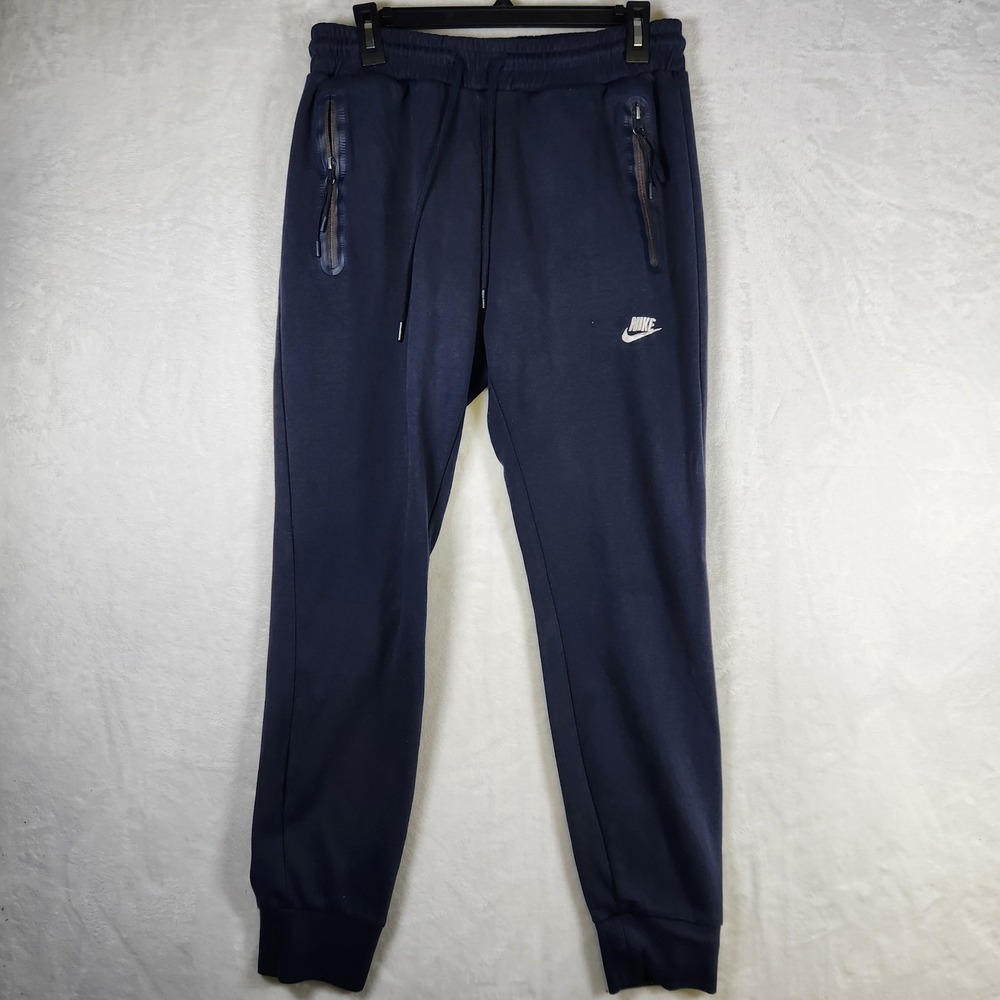 Nike Mens Joggers Sweatpants Navy Blue Tech Fleece Training Pants